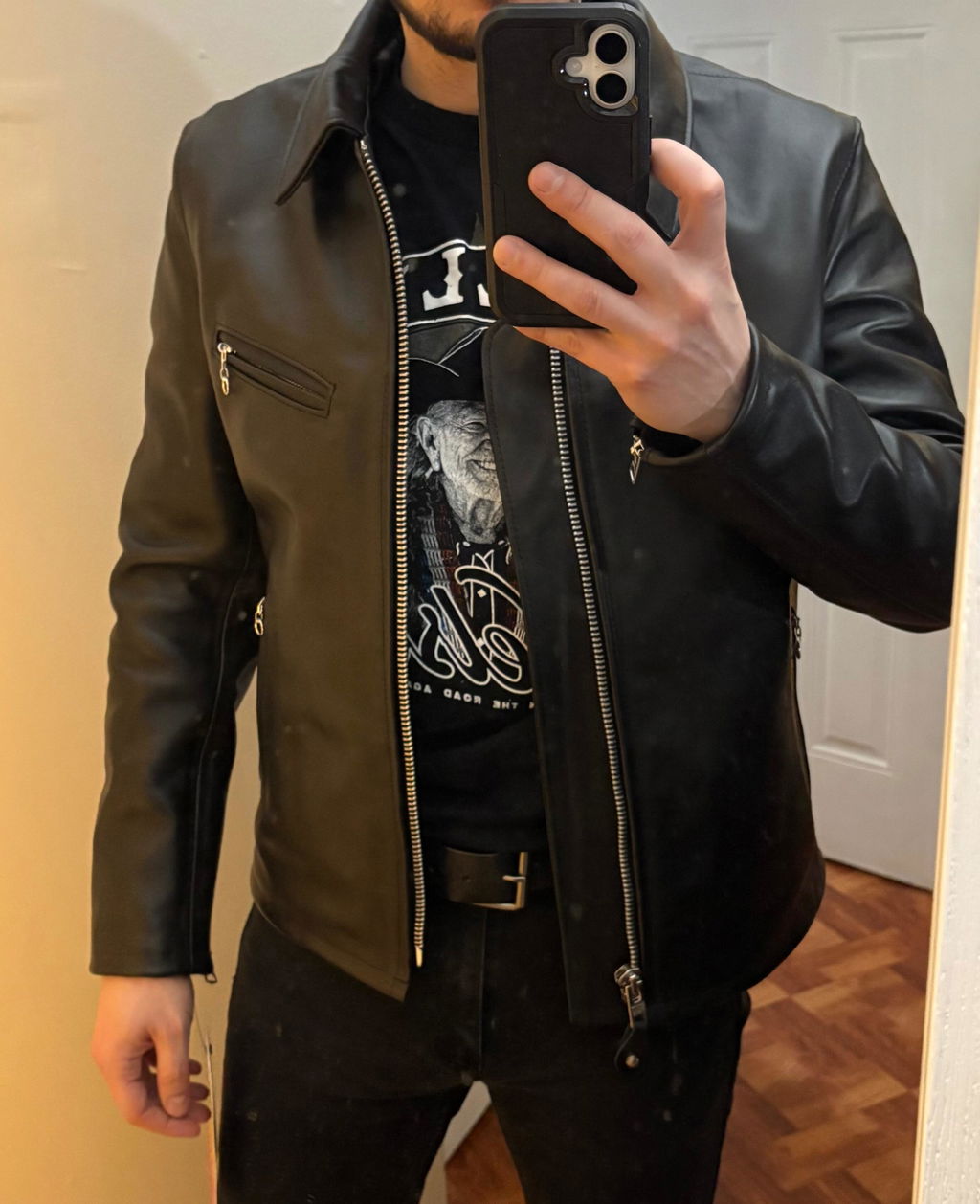 188 | Naked Cowhide Split Collar Motorcycle Jacket – Schott N.Y.C.