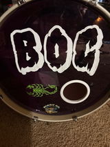 6" Venom Green Bass Drum Decal