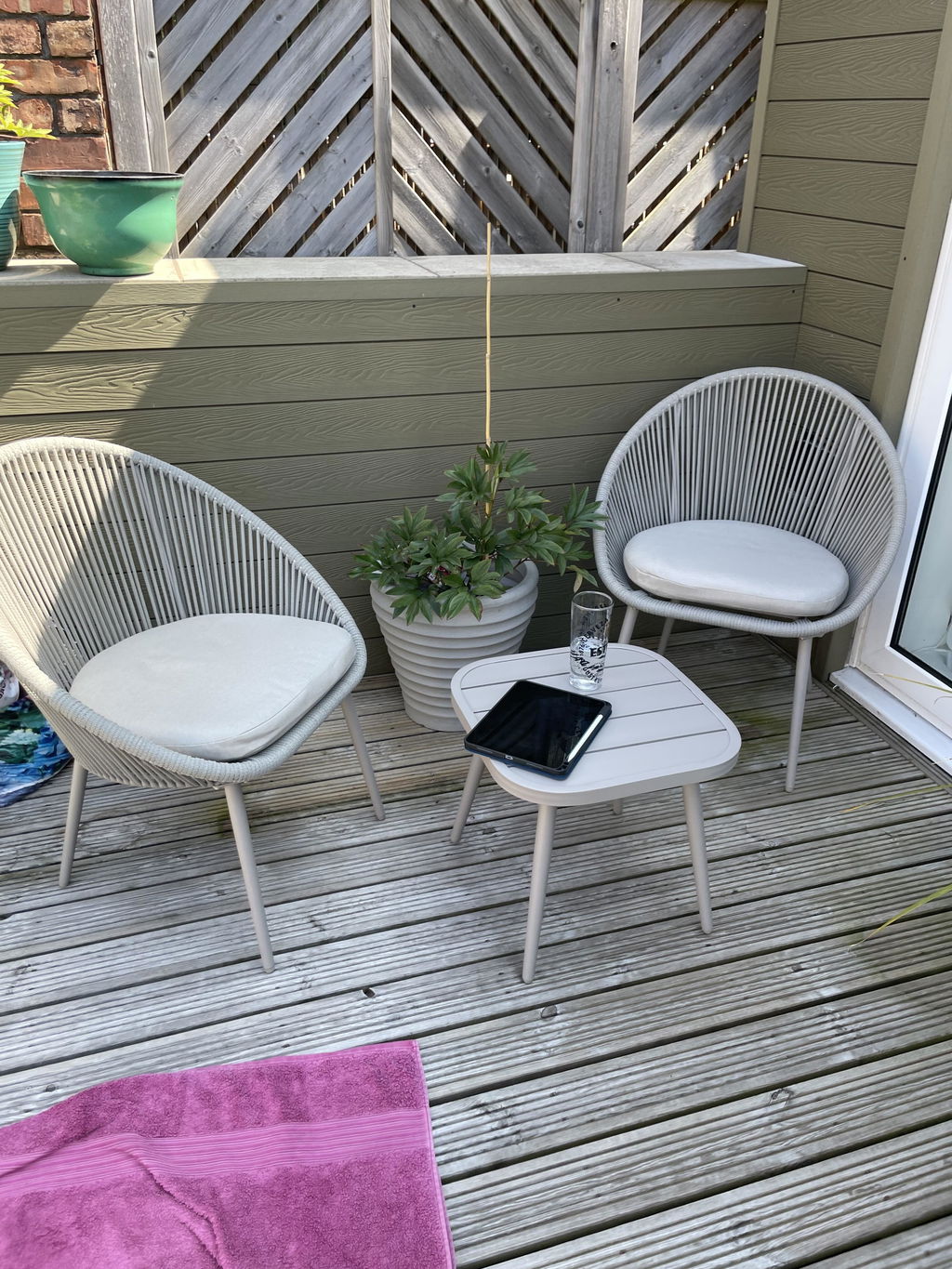 Hopetown Outdoor Rope Bistro Garden Set