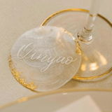 Personalized Capiz Shell Place Cards | Handwritten Wedding Escort Cards