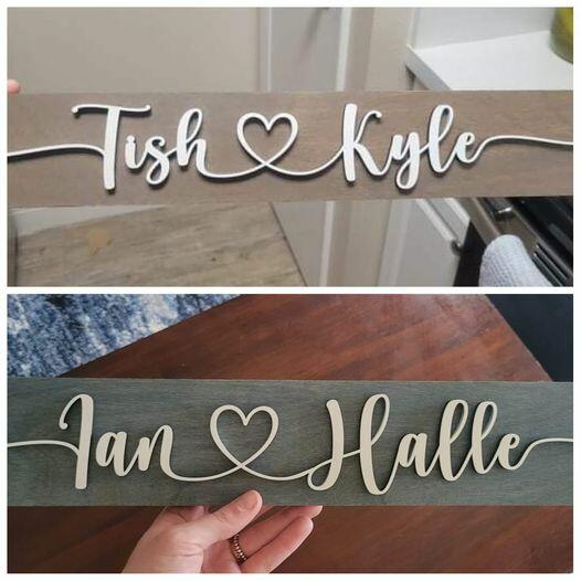 Personalized Couple Name Sign