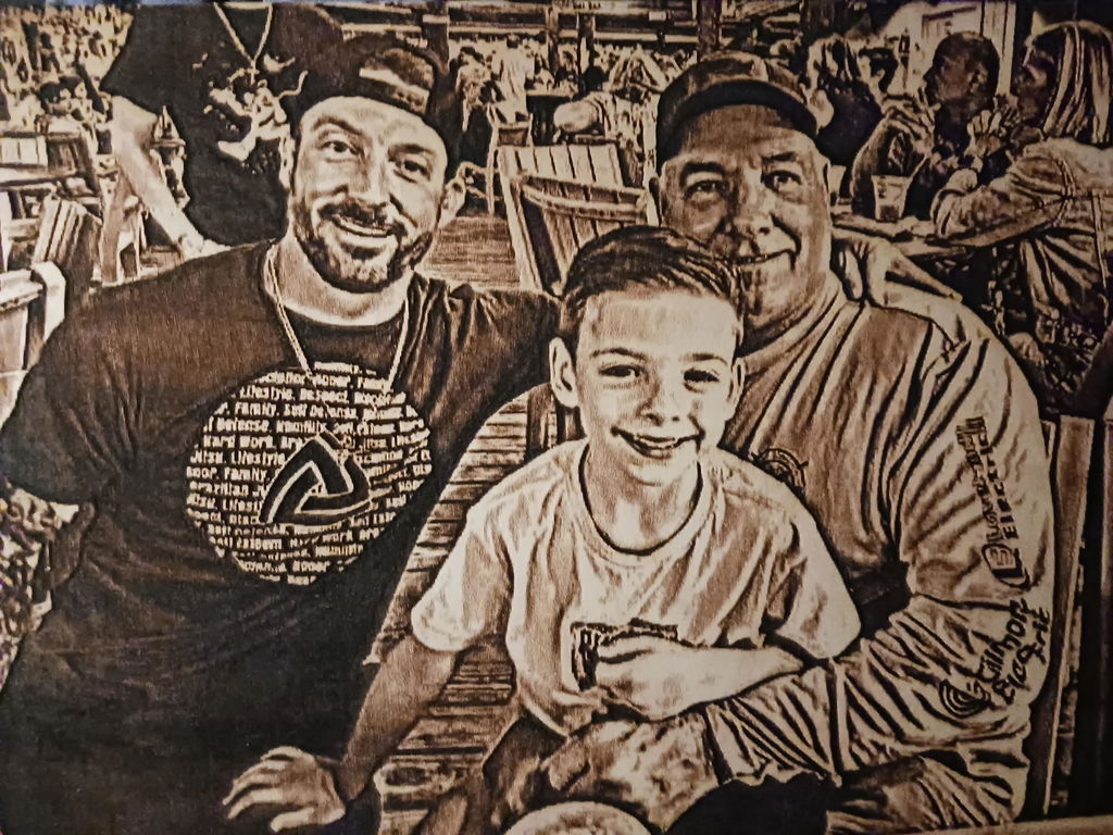 Laser Engraved Wood Photo