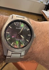 Islander Watch Thunderbolt Pilot Black Mother of Pearl Dial #ISL-322