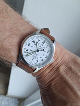 Islander Watch Mitchel "DAY-T" Automatic Field Watch White Dial #ISL-129