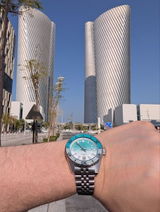 Islander Watch Northport Hi-Beat Automatic Seafoam Green and White Ripple Dial #ISL-155