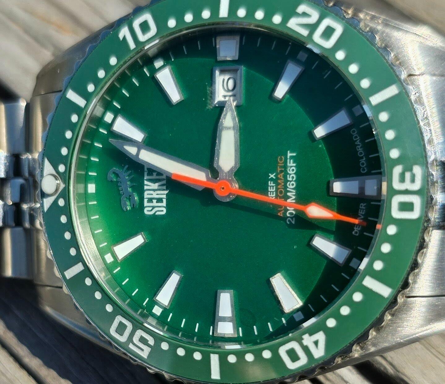 Shop Reef X Diver Mint Green Black DLC Limited Edition 43mm Preorder