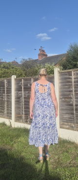 Elena Viscose Lawn Fabric in Blue