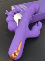 G Spot Rabbit Vibrator Sex Toy Rabbit Dildo with Vibrating Anal Beads - JAFFEN