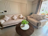 3 Seater Sofa Cover with Non Slip Base (Size C (190 cm), Fallen Leaves)