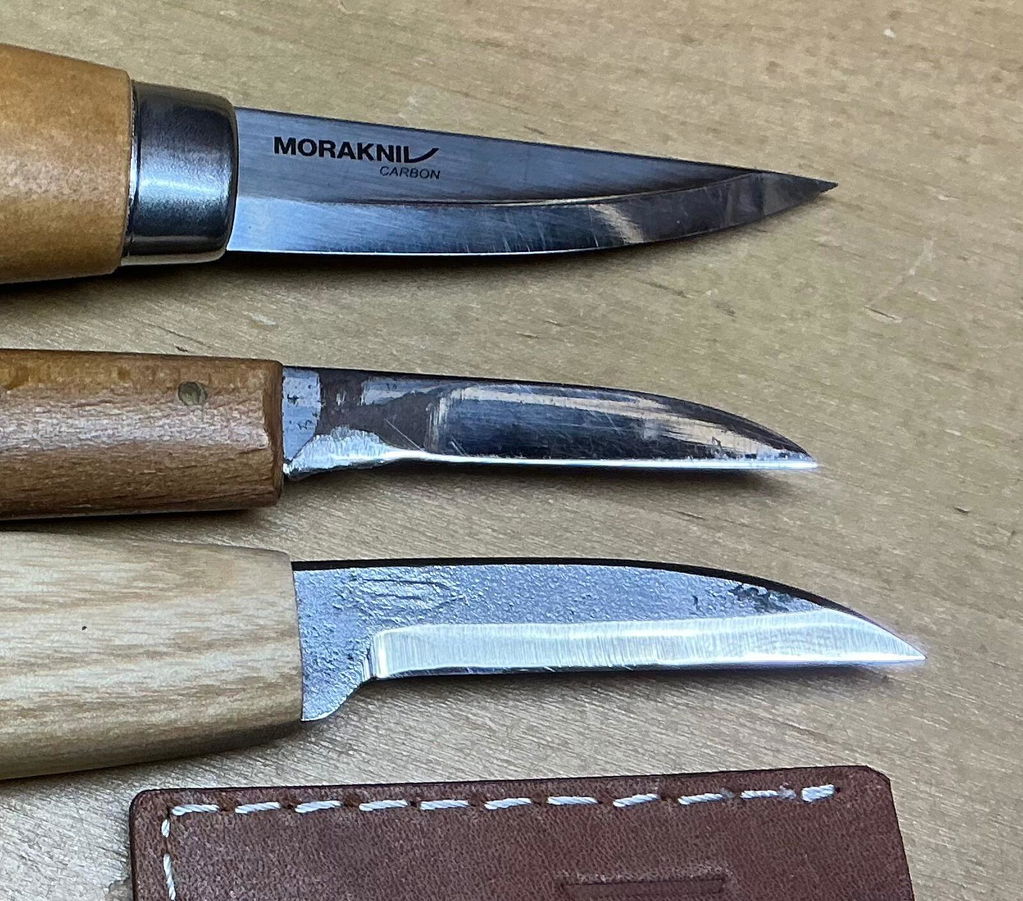Whittling Knife for Wood Carving with Leather Sheath, 5 cm (1.96 inches)