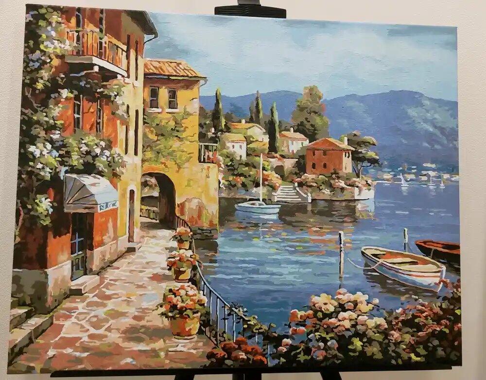 أدوات رسم لوحة الريفيرا الإيطالية