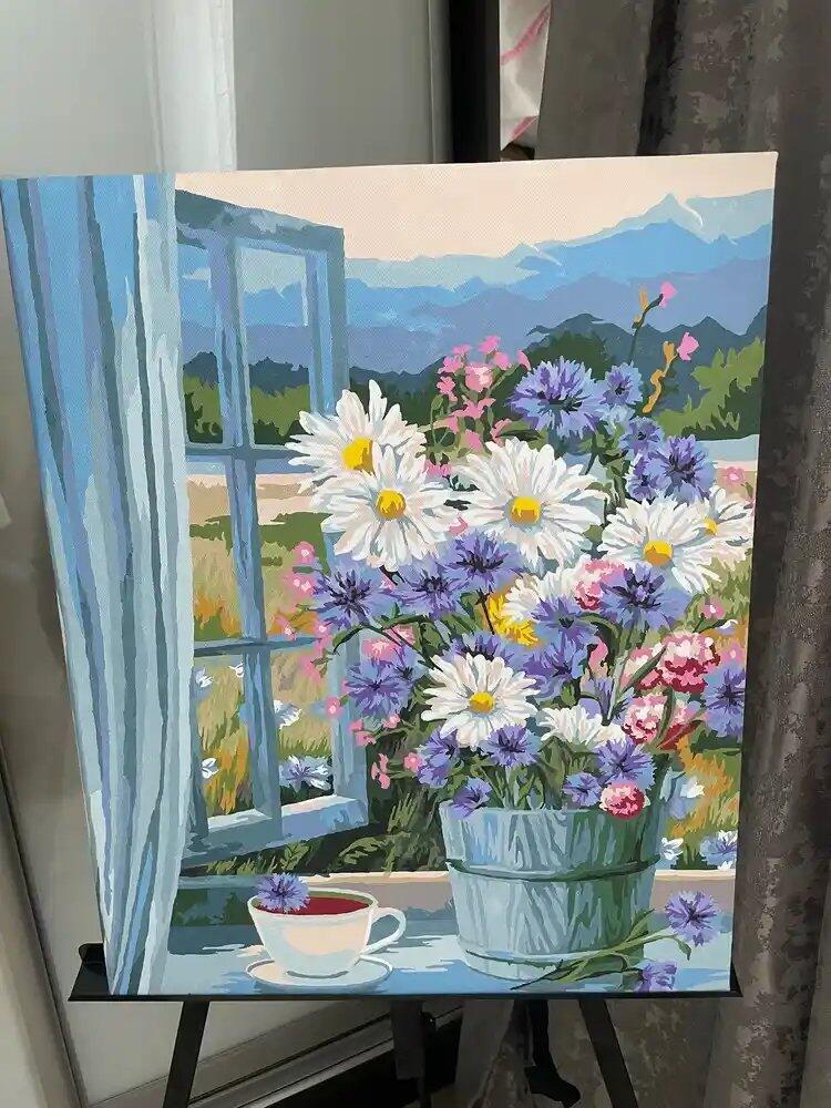 أدوات رسم لوحة فنجان الصباح