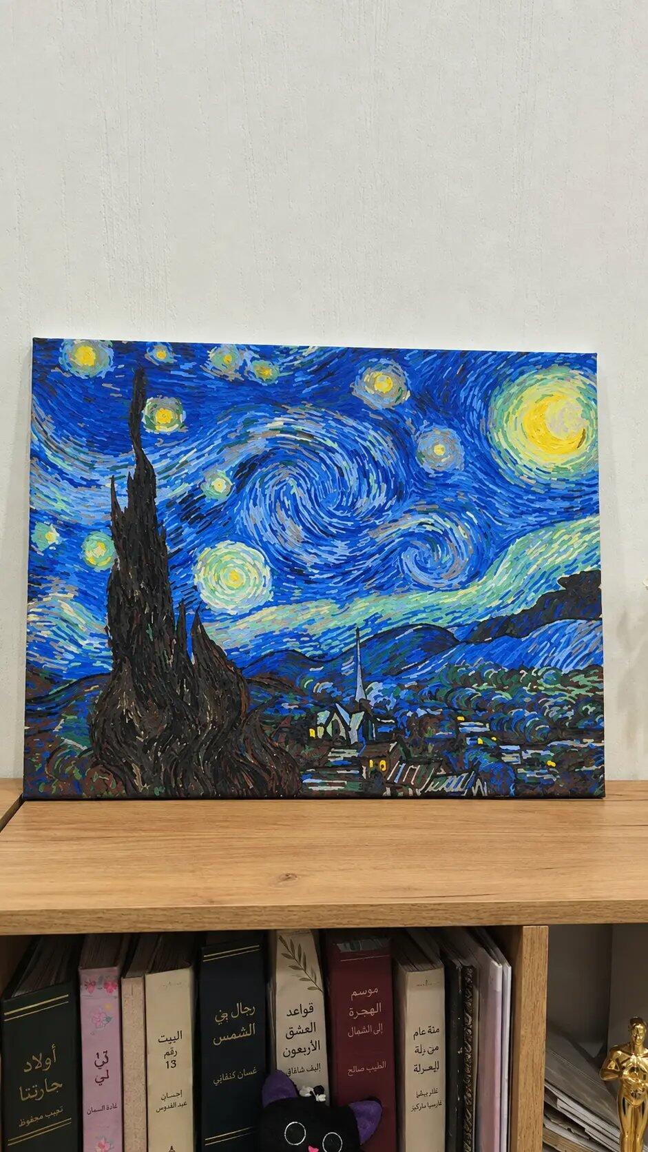 أدوات رسم لوحة ليلة النجوم