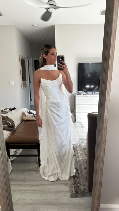 Georgia | Minimalist Satin Corset Wedding Dress