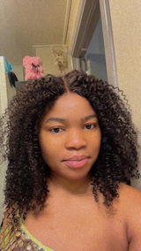 Populaire Glueless Nœuds Pré-blanchis Kinky Curly 4x4 13x4 Perruque Sans Colle 250%Densité