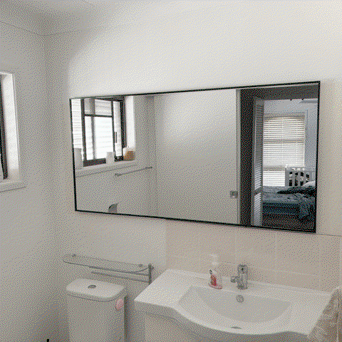 Latona Black Wall Mirror