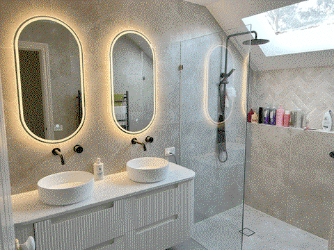 Gatsby Oval Frameless Frontlit LED Bathroom Mirror