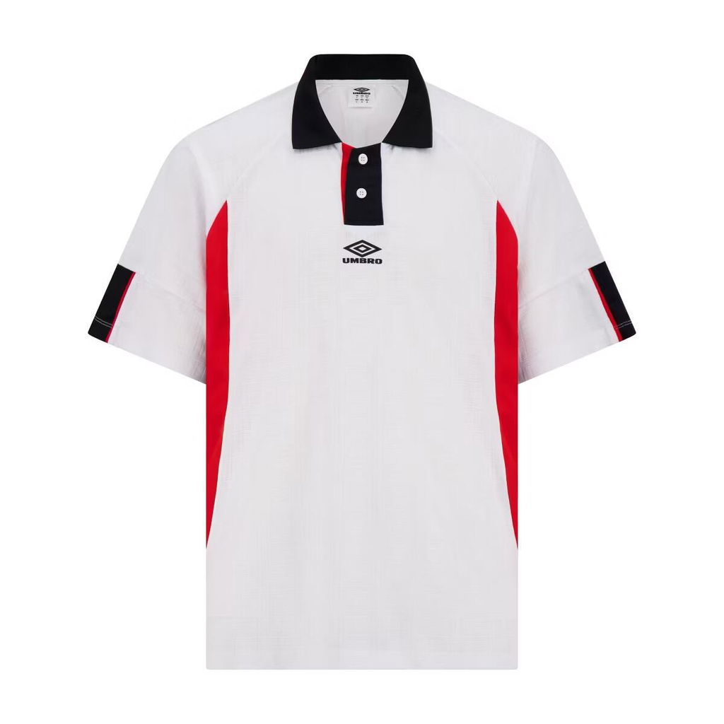 Red and White Boxy Football Retro Soccer Shirt