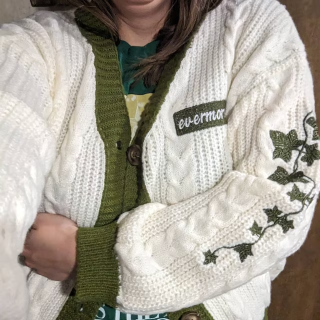 Evermore Cardigan Taylors Version, Ivy Folklore Inspired Cardigan Sweater