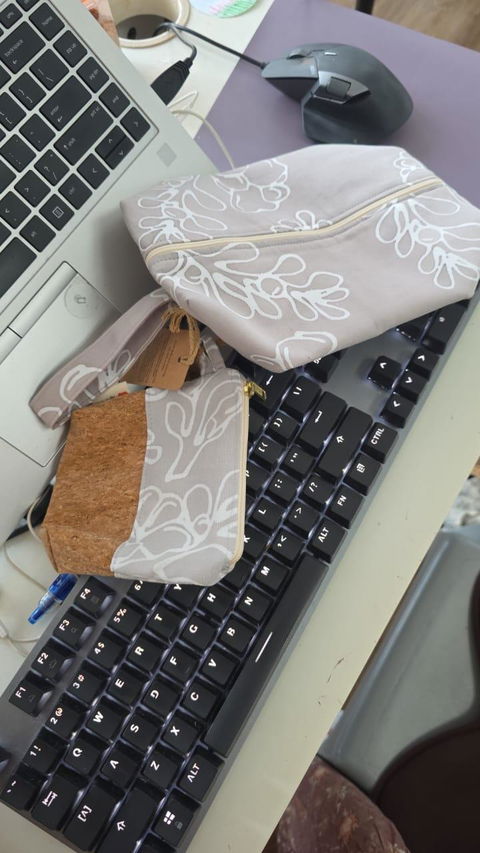 Batik Cork Pouch