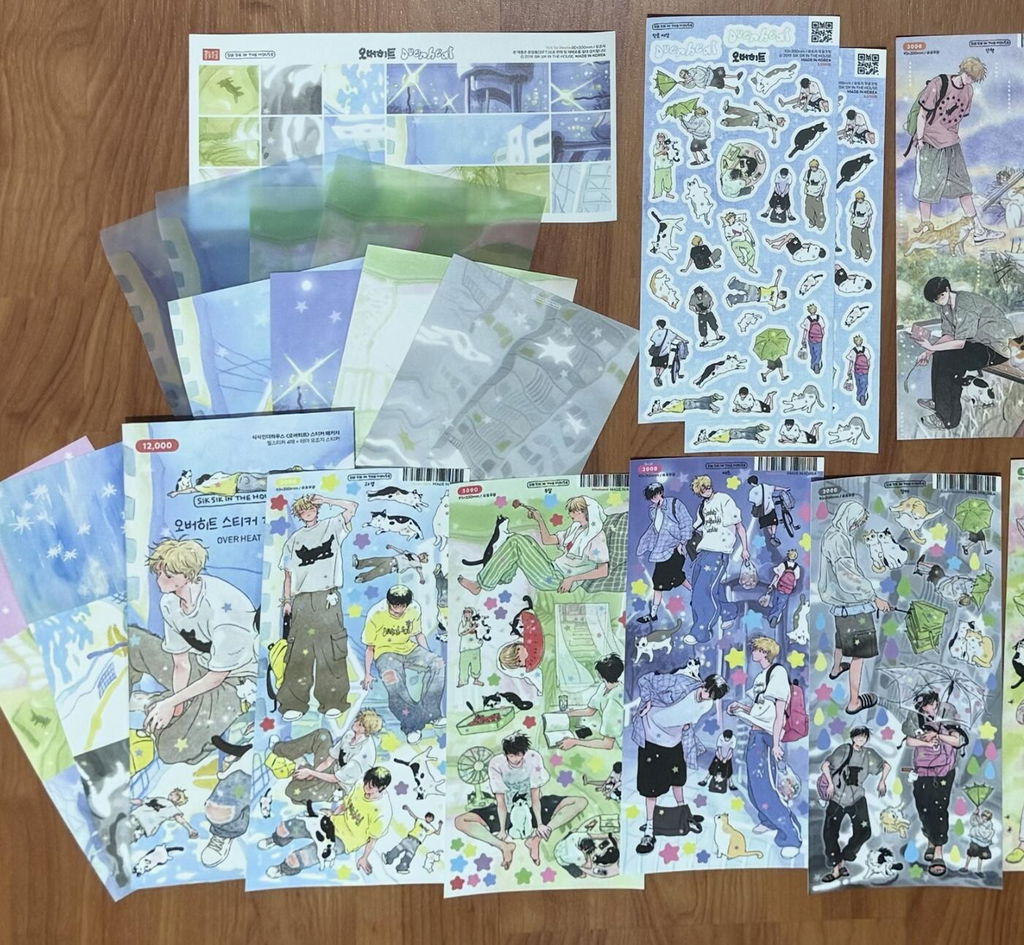Over Heat Sticker Package (4 Designs + Special Gift)