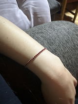 Pulsera Tennis Rubí Plata 925 - 2mm