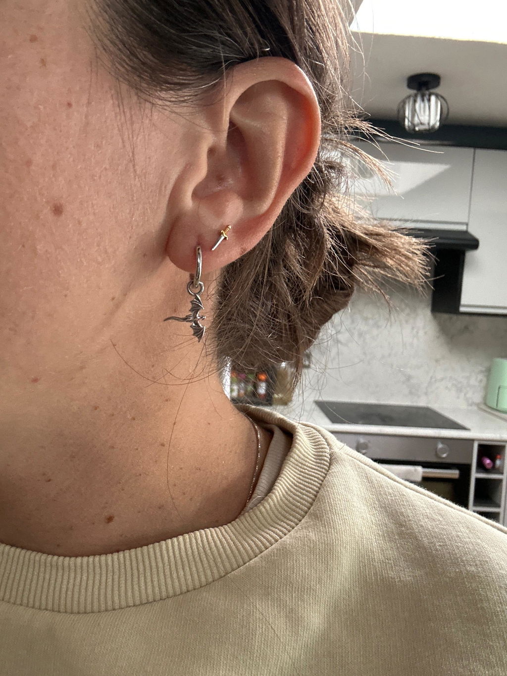 Detachable Flying Dragon Hoop Earrings