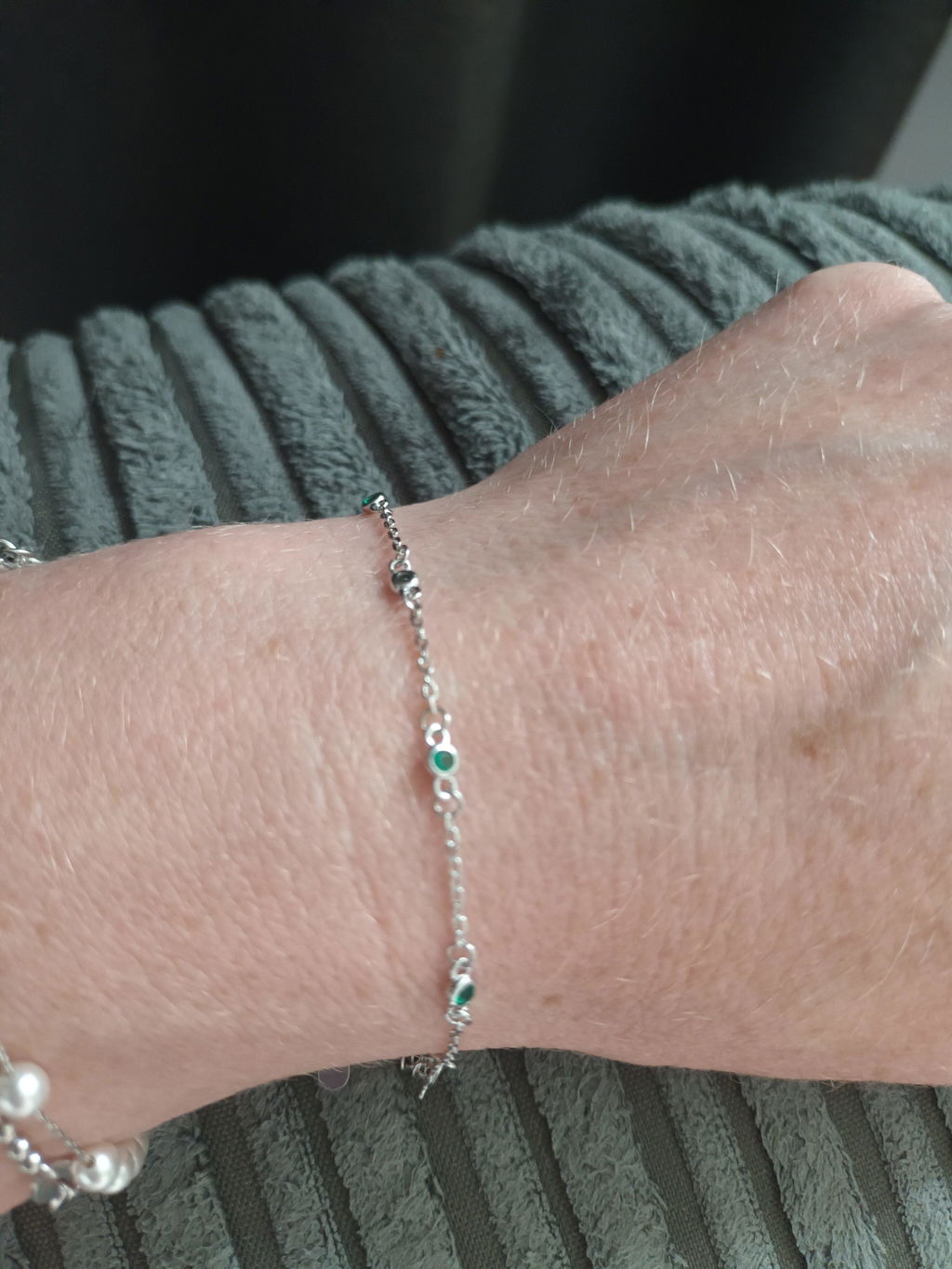 Emerald Green CZ Station Bracelet / Anklet