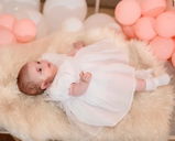 Rochie botez fetite Milla alba