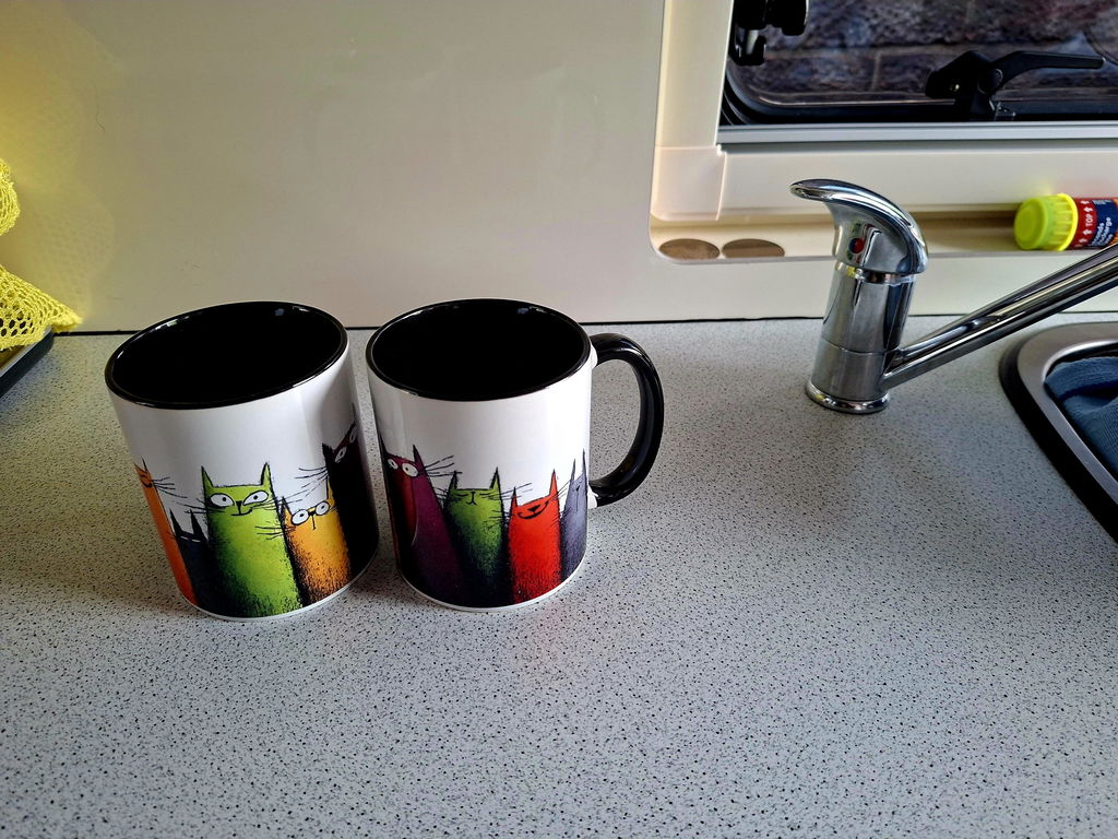 Colourful Tall Cats Mug | Playful Cat Lover Gift