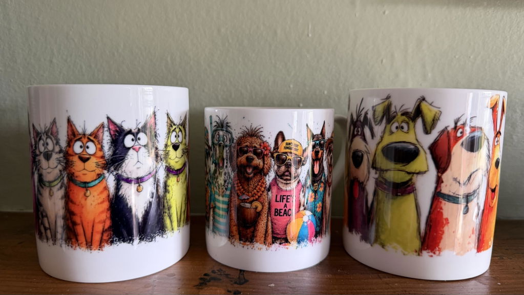 Colourful Dog Crowd Mug | Playful Dog Lover Gift
