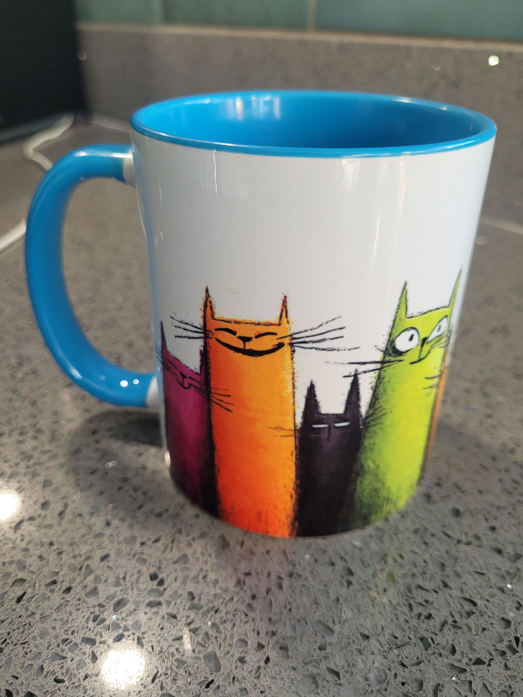 Colourful Tall Cats Mug | Playful Cat Lover Gift