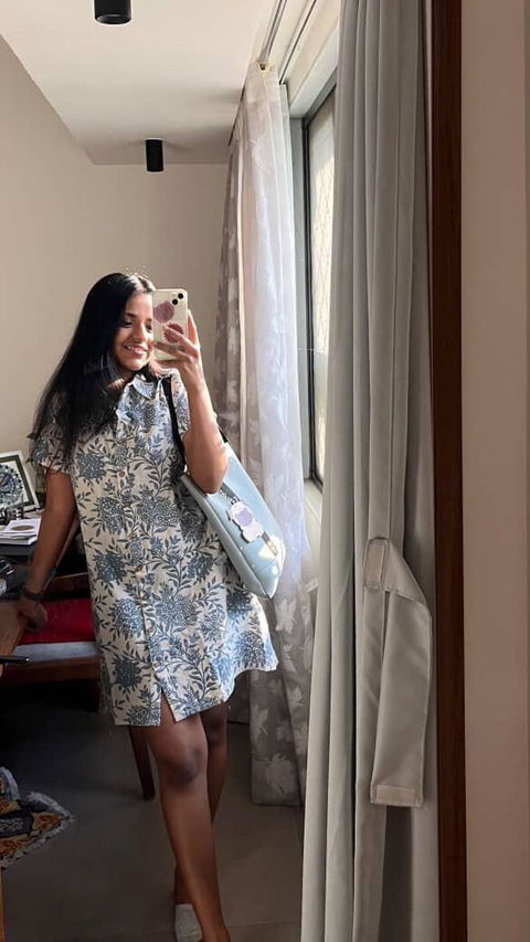 Aqua Shirt Dress