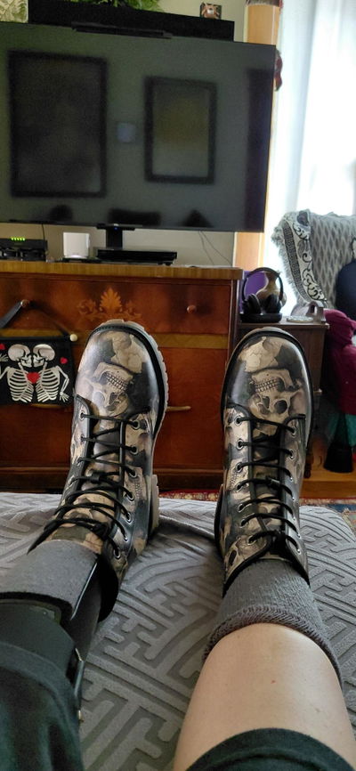 Enid's own photo of her boots