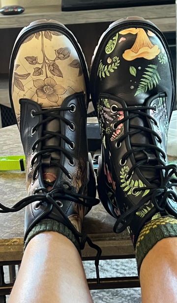 Patty's own photo of her two pairs of Corvus boots