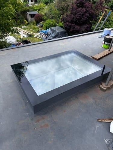 Triple Glazed Frameless Skylight (Flat Roof) 1000 x 1000 mm