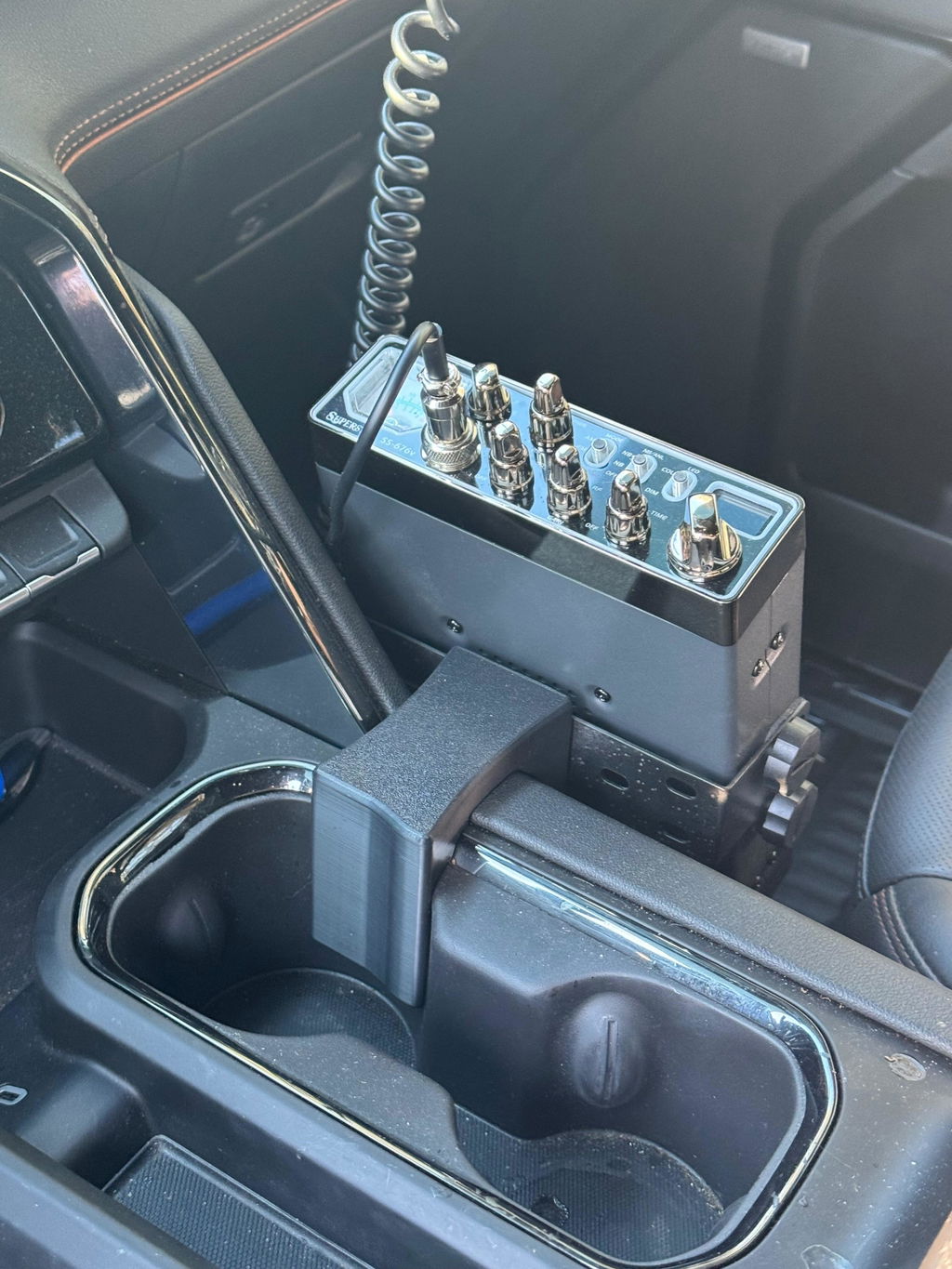 Radio Mount | 2022-2026 GMC Sierra With Refreshed Full-Length Center Floor Console (Front to Back Cup Holders, Version 1)
