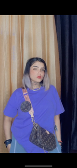Back Print Kindness Lilac Oversized Tshirt