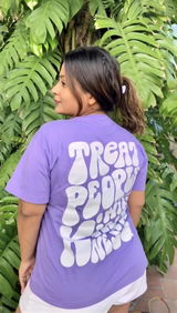 Back Print Kindness Lilac Oversized Tshirt