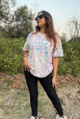 Oversized Lilac Tie & Dye T-shirt