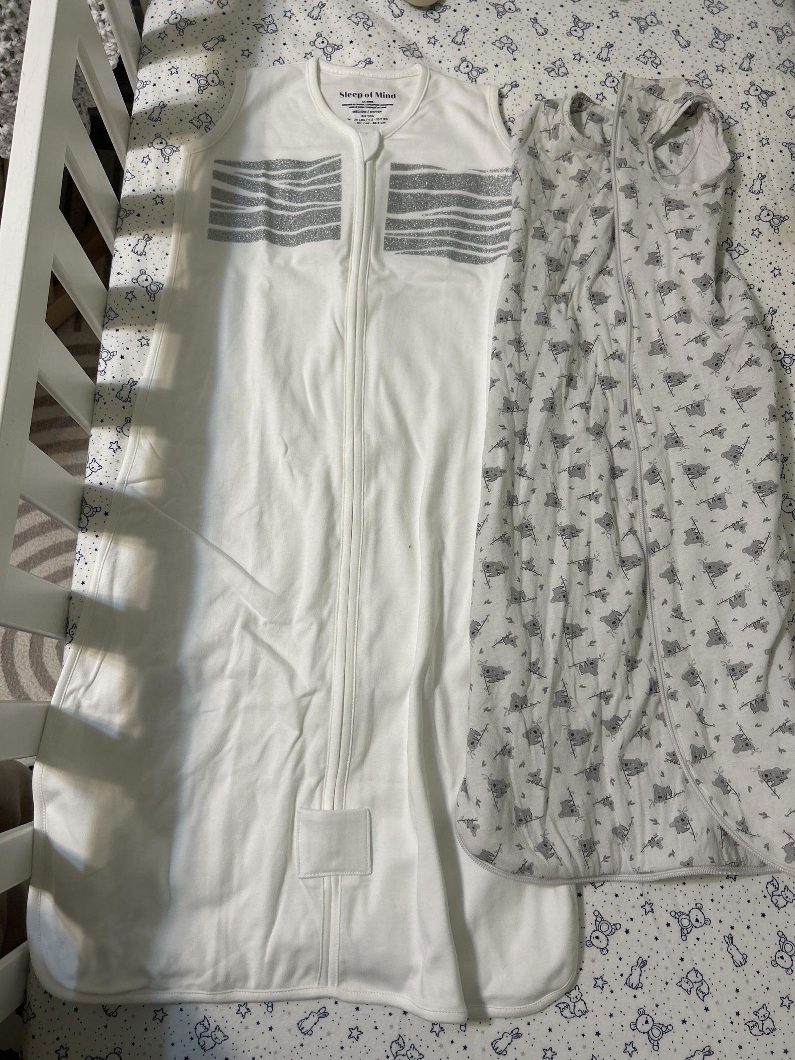 Two Sleep Sacks laid flat