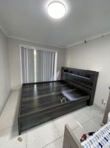 Infinity Bed Frame - Charcoal, Gloss White