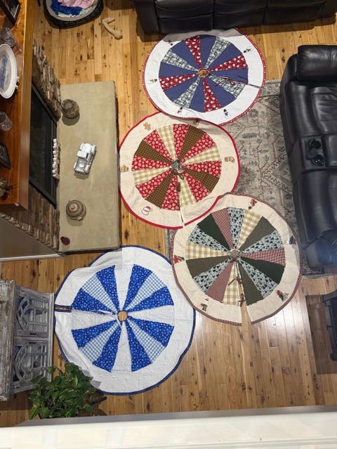 Quilt As You Go Tree Skirt Pattern on Pre-Printed Batting by June Tailor