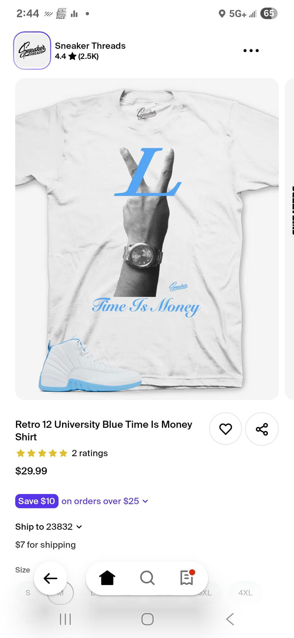 Retro 12 University Blue Time Is Money Shirt