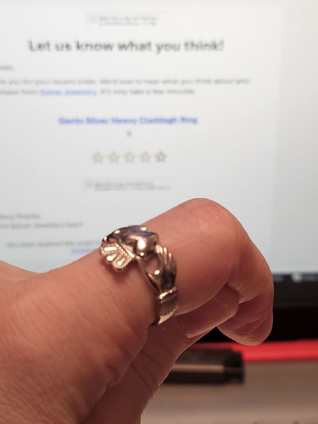 Gents Silver Heavy Claddagh Ring