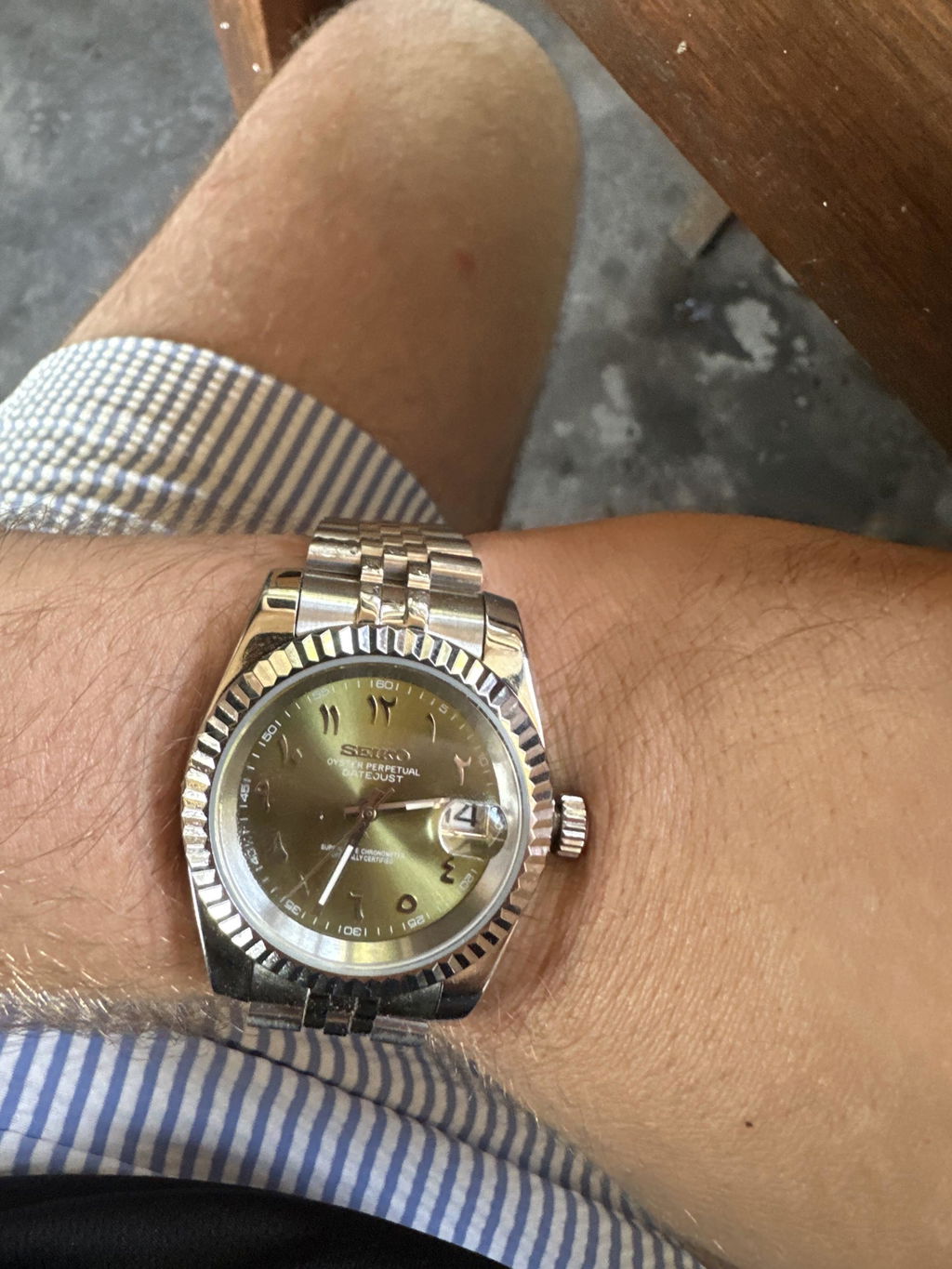 Datejust Mod "Green Arabic" Watch