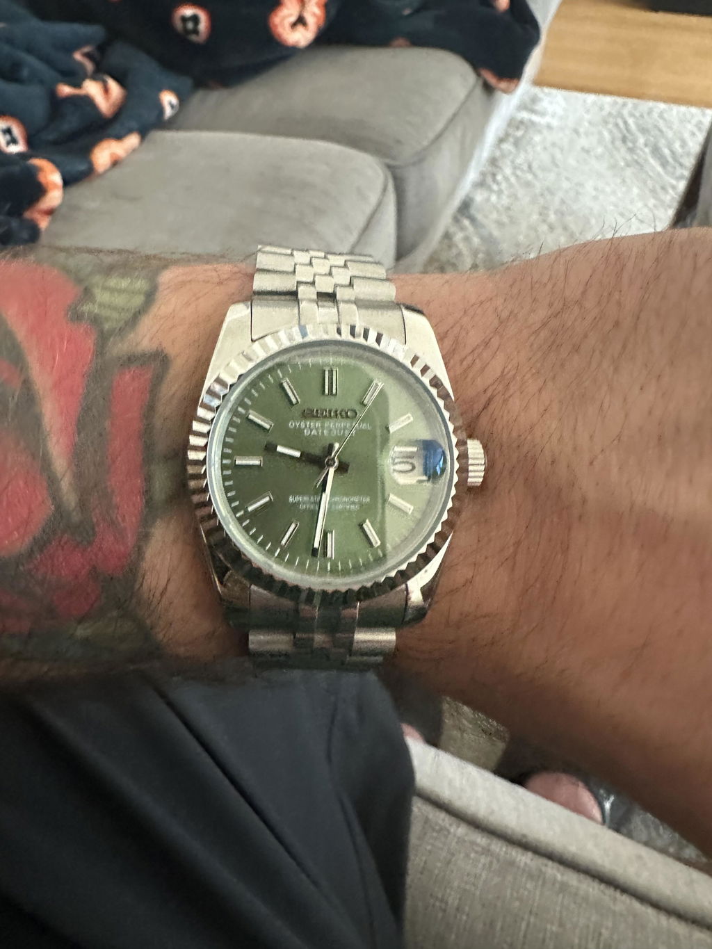 Date Mod "Mint Green" Watch