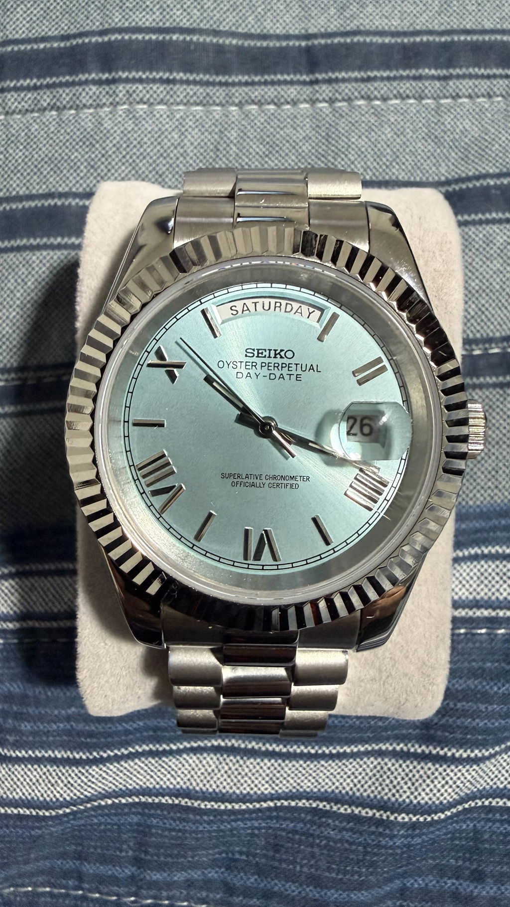 Dual-Date Mod "Ice Blue Roman" Watch