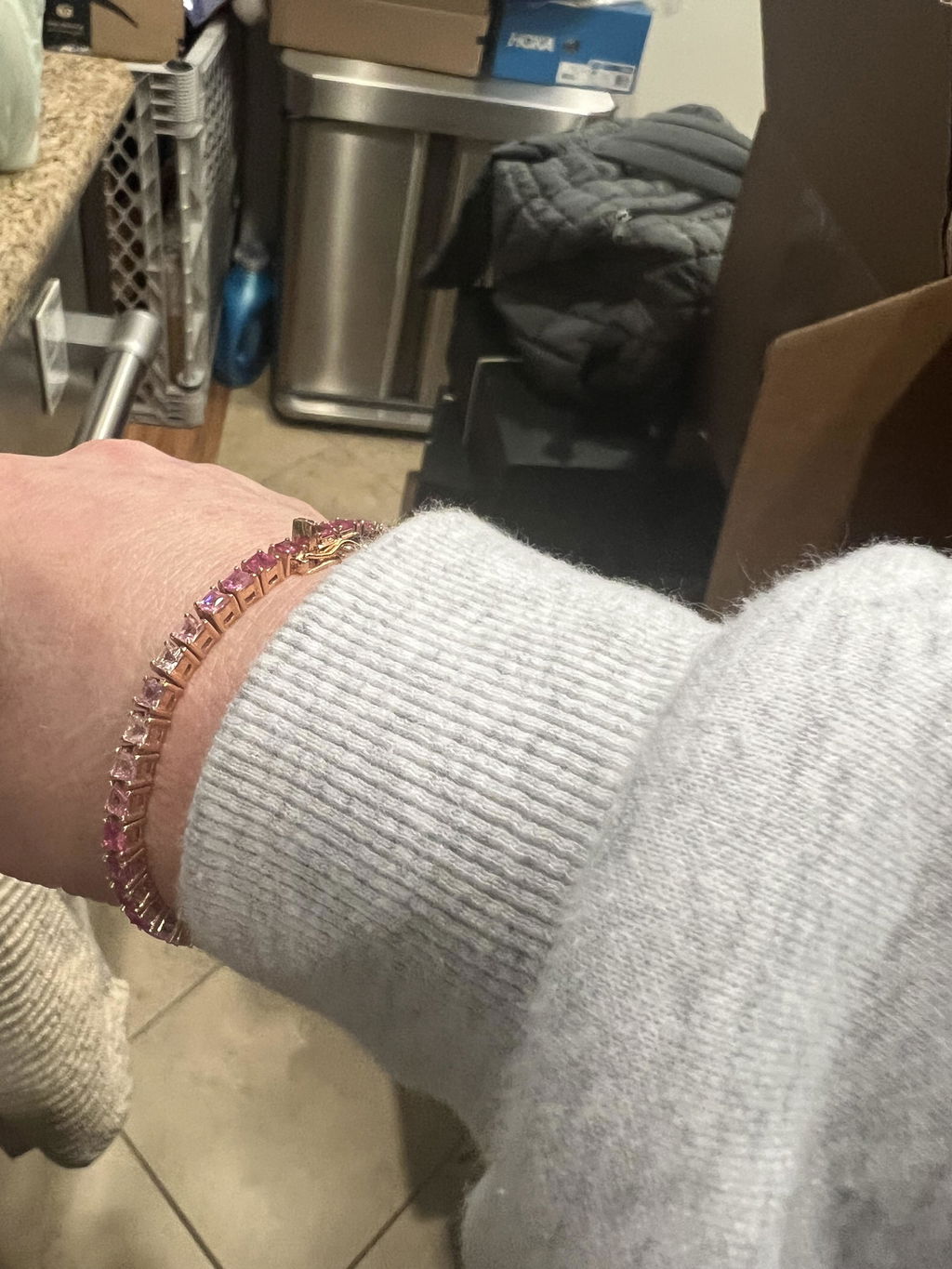 Pink Sapphire 7.5ct Tennis Bracelet