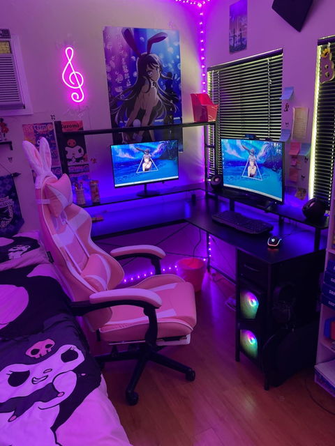 Limited Edition Kawaii Gaming Chair with Cute Pink Bunny